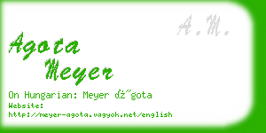 agota meyer business card